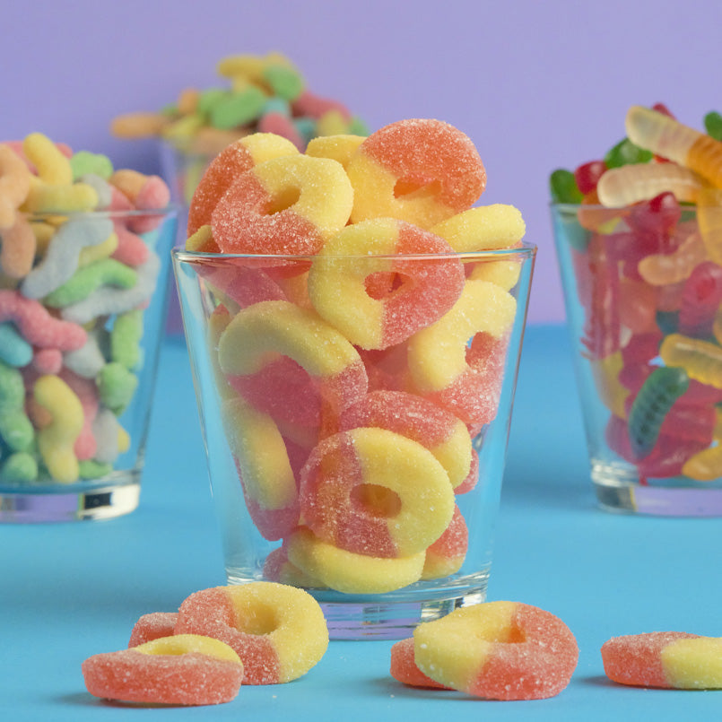 Gummi Rings – Peach - 18 lbs